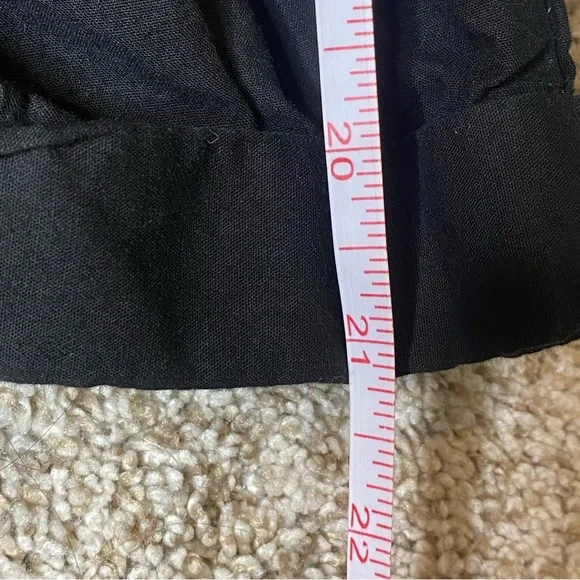 Black Women's Smocked High-Waist Sleeveless Romper - Picture 7 of 8